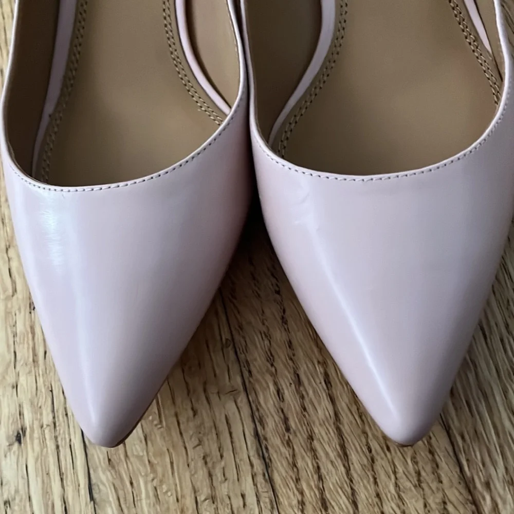 TORY BURCH Sea Shell Pink Pointed-Toe Elizabeth 40mm Baby Calf Pump